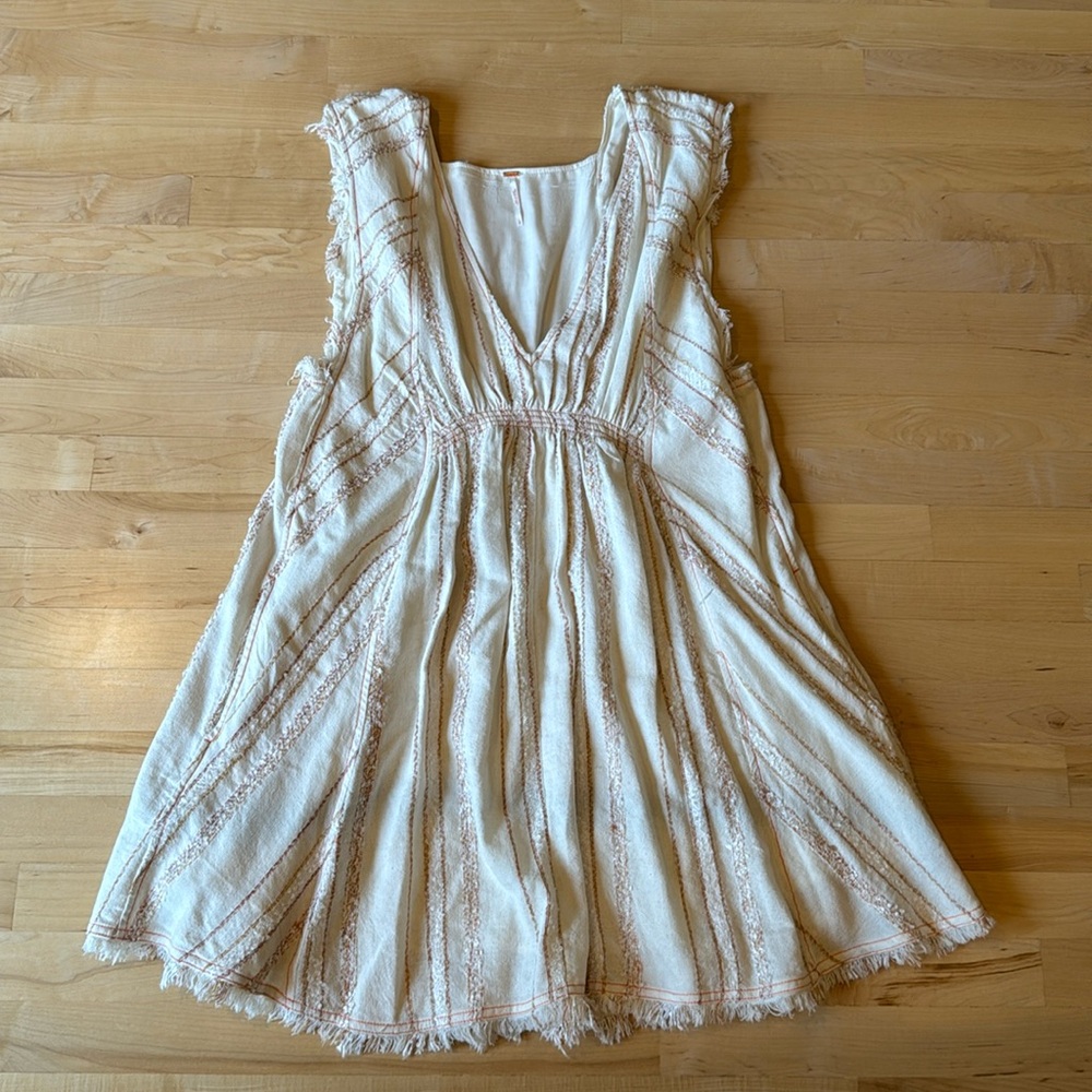 Gauzy Cotton Blend Free People Tunic Dress, Size Large, L